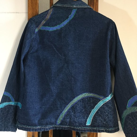 VINTAGE PASSION PATCHWORK DENIM JACKETS SIZE M - Picture 3 of 6